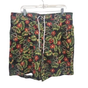 Mens Dragon Ball Super Swimming Trunks Size 2XL Green Black Swim Shorts
